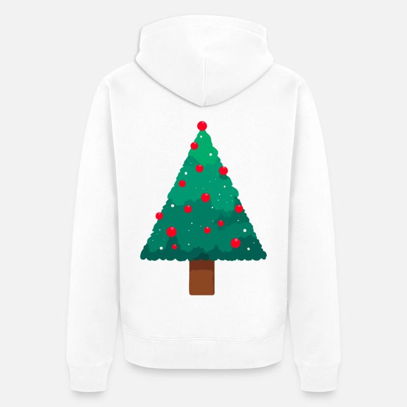 Arbre de Noël - Veste à capuche bio Premium Unisexe - blanc