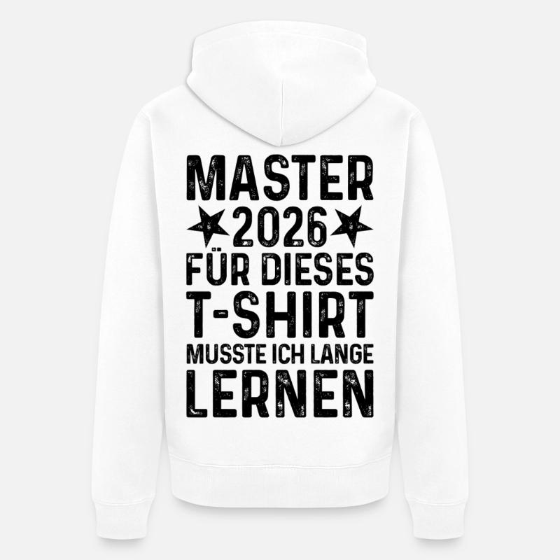 Master 2026 - Veste à capuche bio Premium Unisexe - blanc