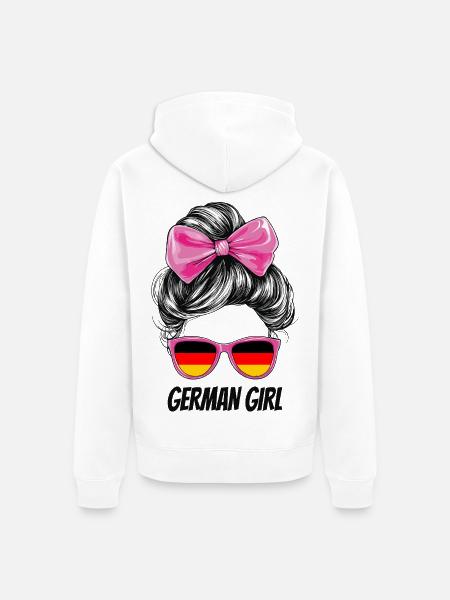 Germany Flag Flag Woman Sunglasses Fan - Unisex Premium Organic Zip Hoodie - white