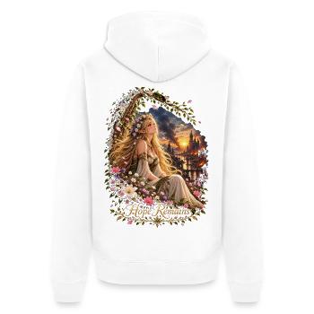 Guardian of Earth - Hope Remains Elfenzauber - Unisex Premium Bio Zip Hoodie - Weiß - Hinten - Thijin (182cm)