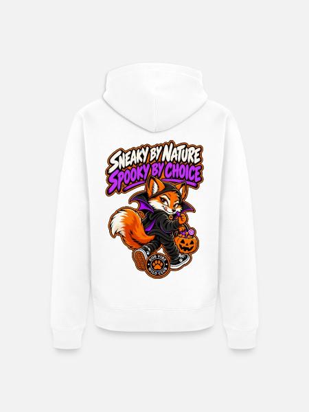 RobVibe Wildclub – Halloween Vampirfuchs - Unisex Premium Bio Zip Hoodie - Weiß