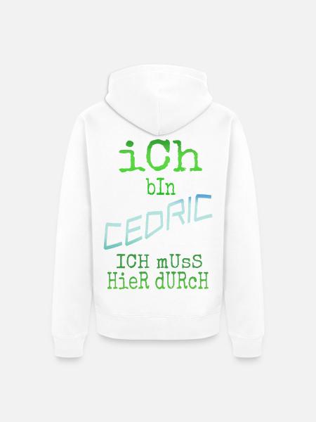 Cedric als Vorname - Unisex Premium Bio Zip Hoodie - Weiß