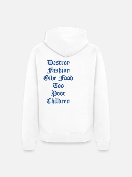 Gotische Proteste: Helfen armen Kindern - Unisex Premium Bio Zip Hoodie - Weiß