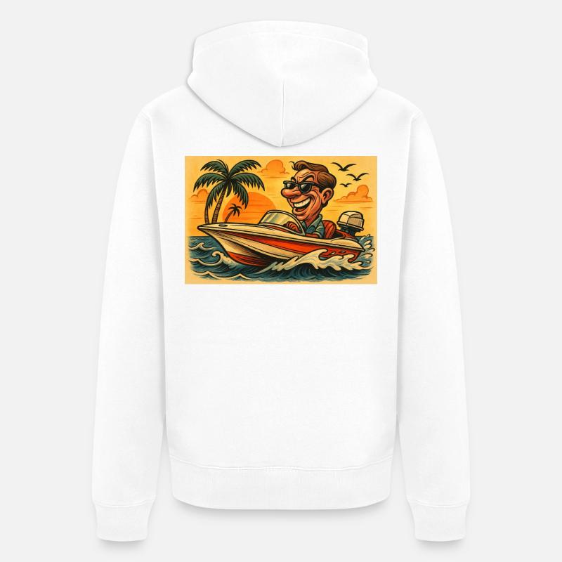 Bateau rapide - Veste à capuche bio Premium Unisexe - blanc