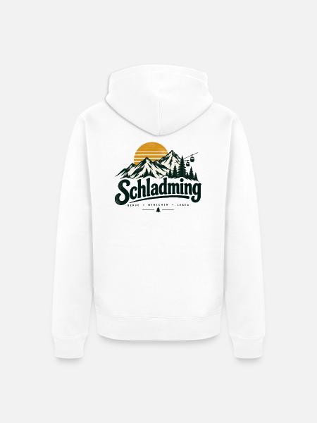 Schladming - Unisex Premium Bio Zip Hoodie - Weiß