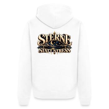 Sternenhimmel & Ruhe Geschenk für Sternengucker - Unisex Premium Bio Zip Hoodie - Weiß - Hinten - Thijin (182cm)
