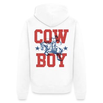 Cow-boy - Veste à capuche bio Premium Unisexe - blanc - Dos - Thijin (182cm)