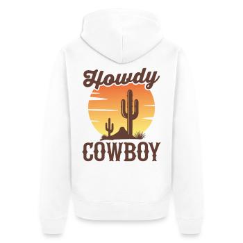 Salut Cowboy - Veste à capuche bio Premium Unisexe - blanc - Dos - Thijin (182cm)