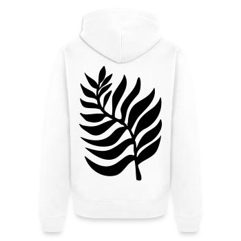 Plantes végétales - Veste à capuche bio Premium Unisexe - blanc - Dos - Thijin (182cm)