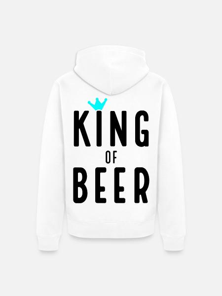 Abstrakte Kunst Inspirierte Farbexplosion - Unisex Premium Bio Zip Hoodie - Weiß