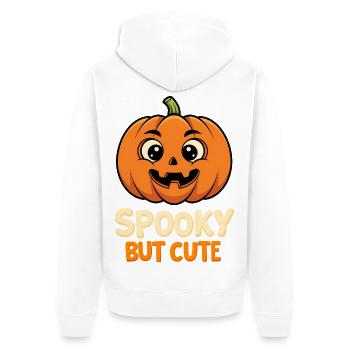 Mignon mais effrayant – Citrouille d'Halloween Kawaii - Veste à capuche bio Premium Unisexe - blanc - Dos - Thijin (182cm)