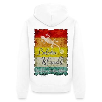 Îles Baléares Vintage Flag Design - Veste à capuche bio Premium Unisexe - blanc - Dos - Thijin (182cm)
