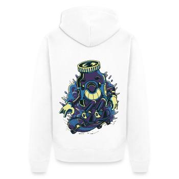 Skate Energy - Veste à capuche bio Premium Unisexe - blanc - Dos - Thijin (182cm)