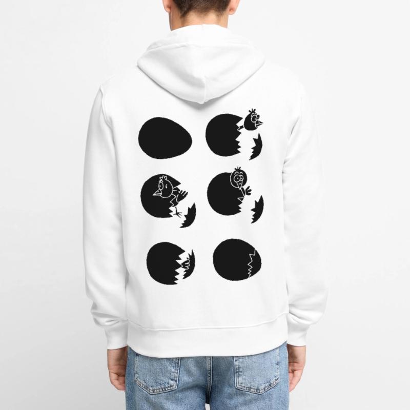 Die Welt entdecken oder nicht (schwarz) Unisex Premium Bio Zip Hoodie