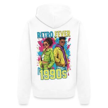 90s 90s Music Colorful Party Carnival Costume - Unisex Premium Organic Zip Hoodie - white - Back - Thijin (182cm)