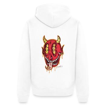 Diable - Veste à capuche bio Premium Unisexe - blanc - Dos - Thijin (182cm)
