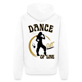 Danse hors ligne - Veste à capuche bio Premium Unisexe - blanc - Dos - Thijin (182cm)