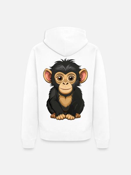 Babybiene - Unisex Premium Bio Zip Hoodie - Weiß