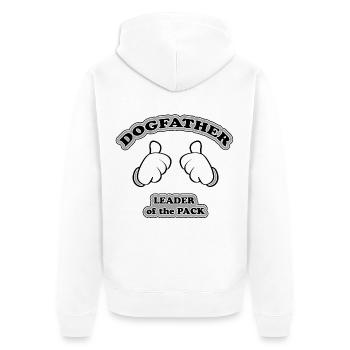 dogfather - leader of the pack - Veste à capuche bio Premium Unisexe - blanc - Dos - Thijin (182cm)