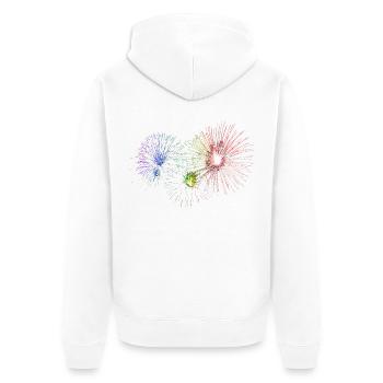 fireworks-RAINBOW - Veste à capuche bio Premium Unisexe - blanc - Dos - Thijin (182cm)