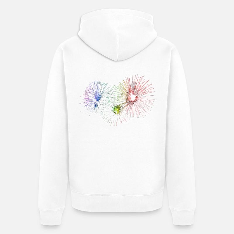 fireworks-RAINBOW - Veste à capuche bio Premium Unisexe - blanc