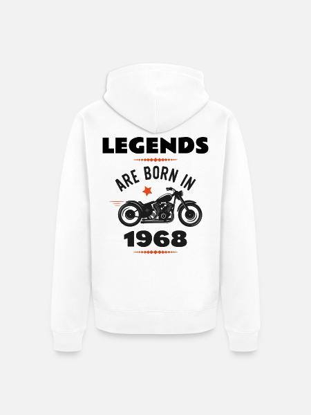 born in 1968 - Unisex Premium Bio Zip Hoodie - Weiß