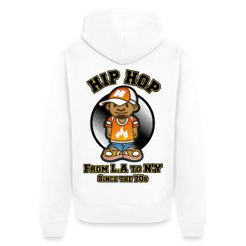 HIP HOP - Veste à capuche bio Premium Unisexe - blanc - Dos - Thijin (182cm)