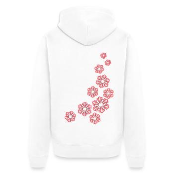 flocons de neige - Veste à capuche bio Premium Unisexe - blanc - Dos - Thijin (182cm)