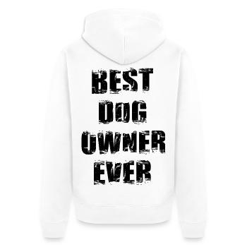 Meilleur propriétaire de chien de tous les temps - Veste à capuche bio Premium Unisexe - blanc - Dos - Thijin (182cm)