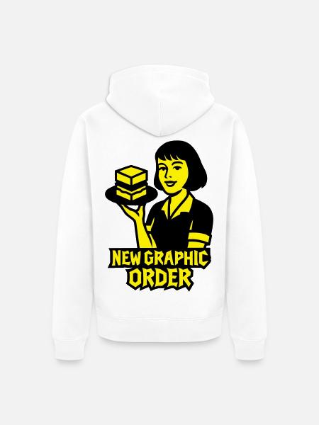 New Graphic Order #1 - Unisex Premium Organic Zip Hoodie - white
