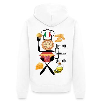 Italian Delights Collage - Unisex Premium Organic Zip Hoodie - white - Back - Thijin (182cm)