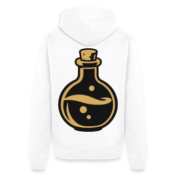 Zaubertrank Flasche Icon - Unisex Premium Bio Zip Hoodie - Weiß - Hinten - Thijin (182cm)