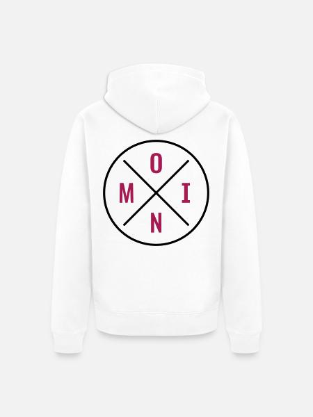 Moin Kreis Kreuz - Unisex Premium Bio Zip Hoodie - Weiß