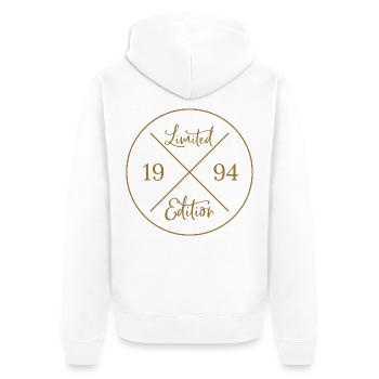 Limited Edition 1994 - Unisex Premium Bio Zip Hoodie - Weiß - Hinten - Thijin (182cm)