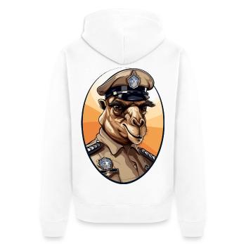 Police des chameaux - Veste à capuche bio Premium Unisexe - blanc - Dos - Thijin (182cm)