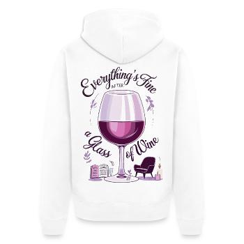 Amateurs de vin - Veste à capuche bio Premium Unisexe - blanc - Dos - Thijin (182cm)