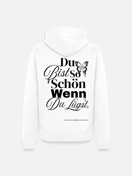So nice when you lie - Unisex Premium Organic Zip Hoodie - white