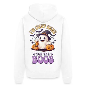 Halloween I'm Just Here For The Boos Ghost Beer - Unisex Premium Organic Zip Hoodie - white - Back - Thijin (182cm)