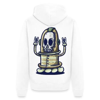 Sous-marin Capitaine Skeleton - Veste à capuche bio Premium Unisexe - blanc - Dos - Thijin (182cm)