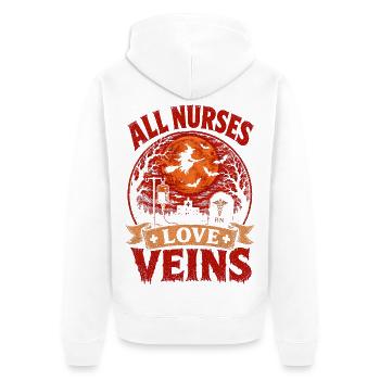 Infirmière Infirmière Halloween - Veste à capuche bio Premium Unisexe - blanc - Dos - Thijin (182cm)
