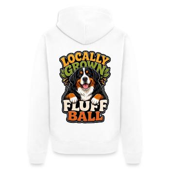 Bernese Mountain Dog - Unisex Premium Organic Zip Hoodie - white - Back - Thijin (182cm)