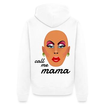 Maman Drag Queen Drag Cadeau - Veste à capuche bio Premium Unisexe - blanc - Dos - Thijin (182cm)