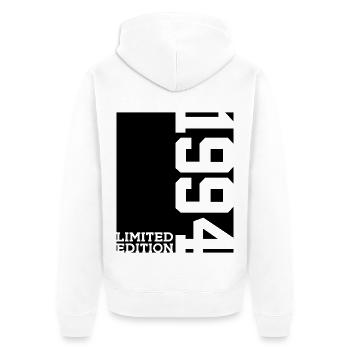 LIMITED EDITION 1994 32ND BIRTHDAY - Unisex Premium Organic Zip Hoodie - white - Back - Thijin (182cm)