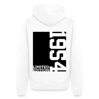 ÉDITION LIMITÉE 72E ANNIVERSAIRE 1954 - Veste à capuche bio Premium Unisexe - blanc - Dos - Thijin (182cm)