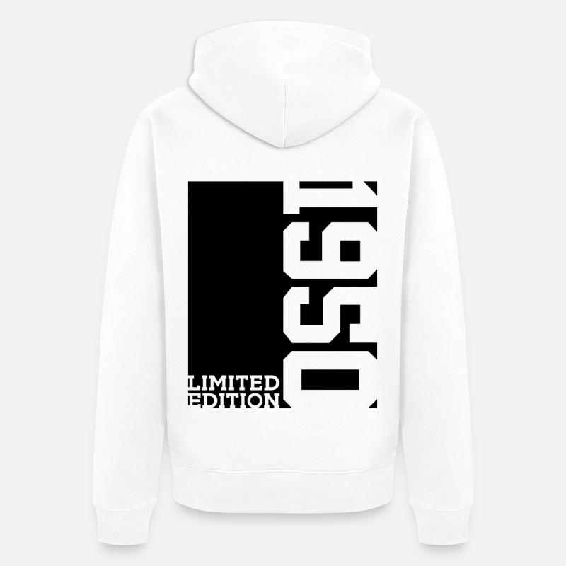 ÉDITION LIMITÉE 76E ANNIVERSAIRE 1950 - Veste à capuche bio Premium Unisexe - blanc