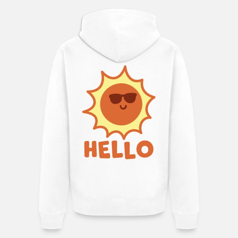 Bonjour Soleil - Veste à capuche bio Premium Unisexe - blanc