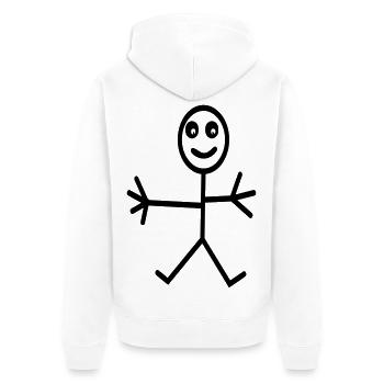 comic - Unisex Premium Organic Zip Hoodie - white - Back - Thijin (182cm)