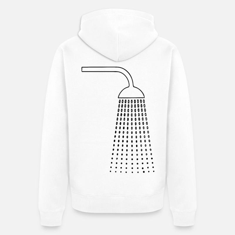 Dessins de douche - Veste à capuche bio Premium Unisexe - blanc