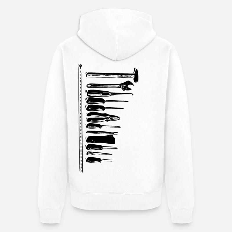 Outil - Veste à capuche bio Premium Unisexe - blanc