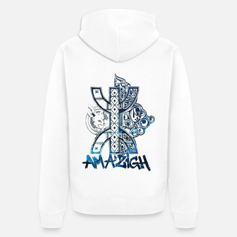 Amazigh - Veste à capuche bio Premium Unisexe - blanc